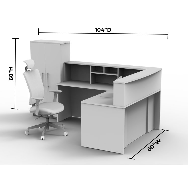 Inbox Zero Bureau de réception en stratifié Fiepko 1 Wayfair Canada